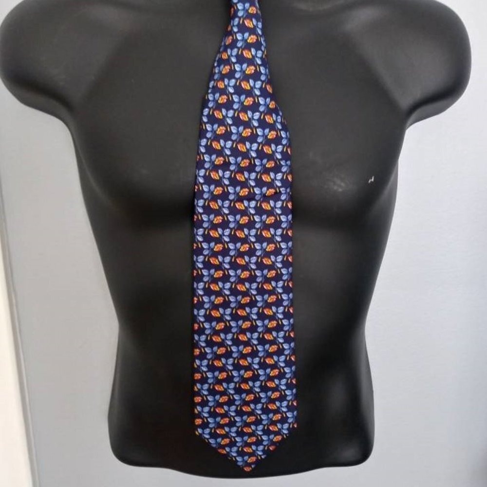 100% Silk Dormeuil Flowered Necktie